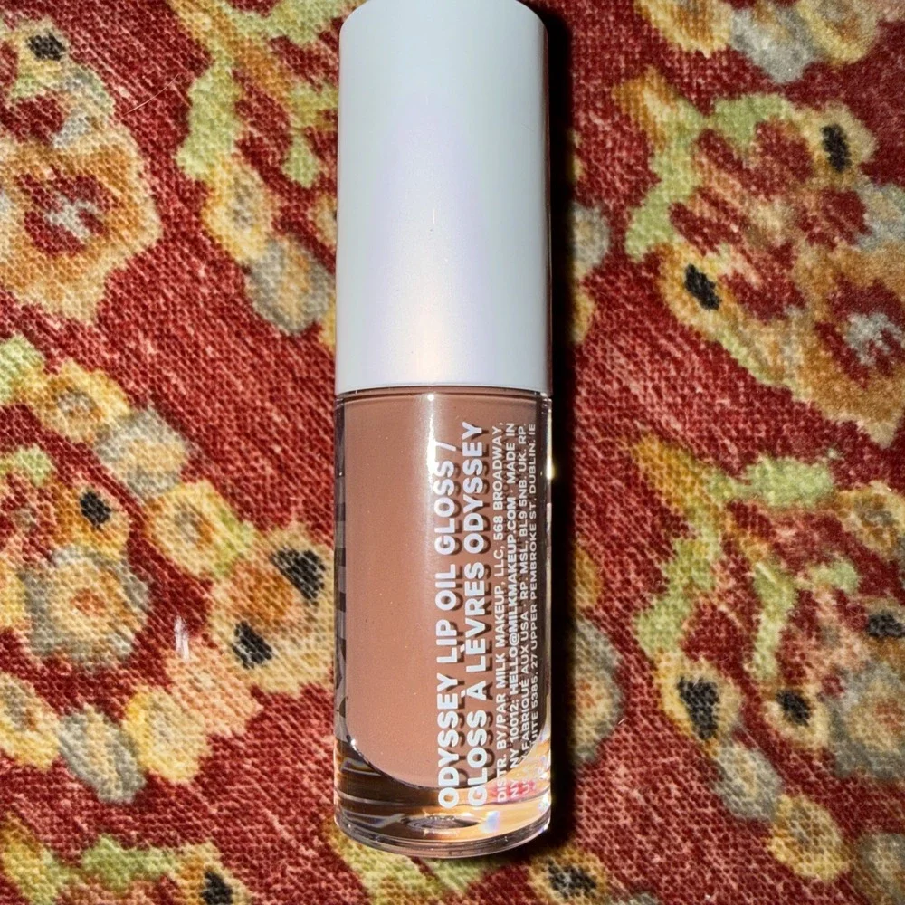 MILK MAKEUP Odyssey Lip Oil Gloss QUEST 3.7 ml 0.1 oz Caramel Beige Cream NWOB‎